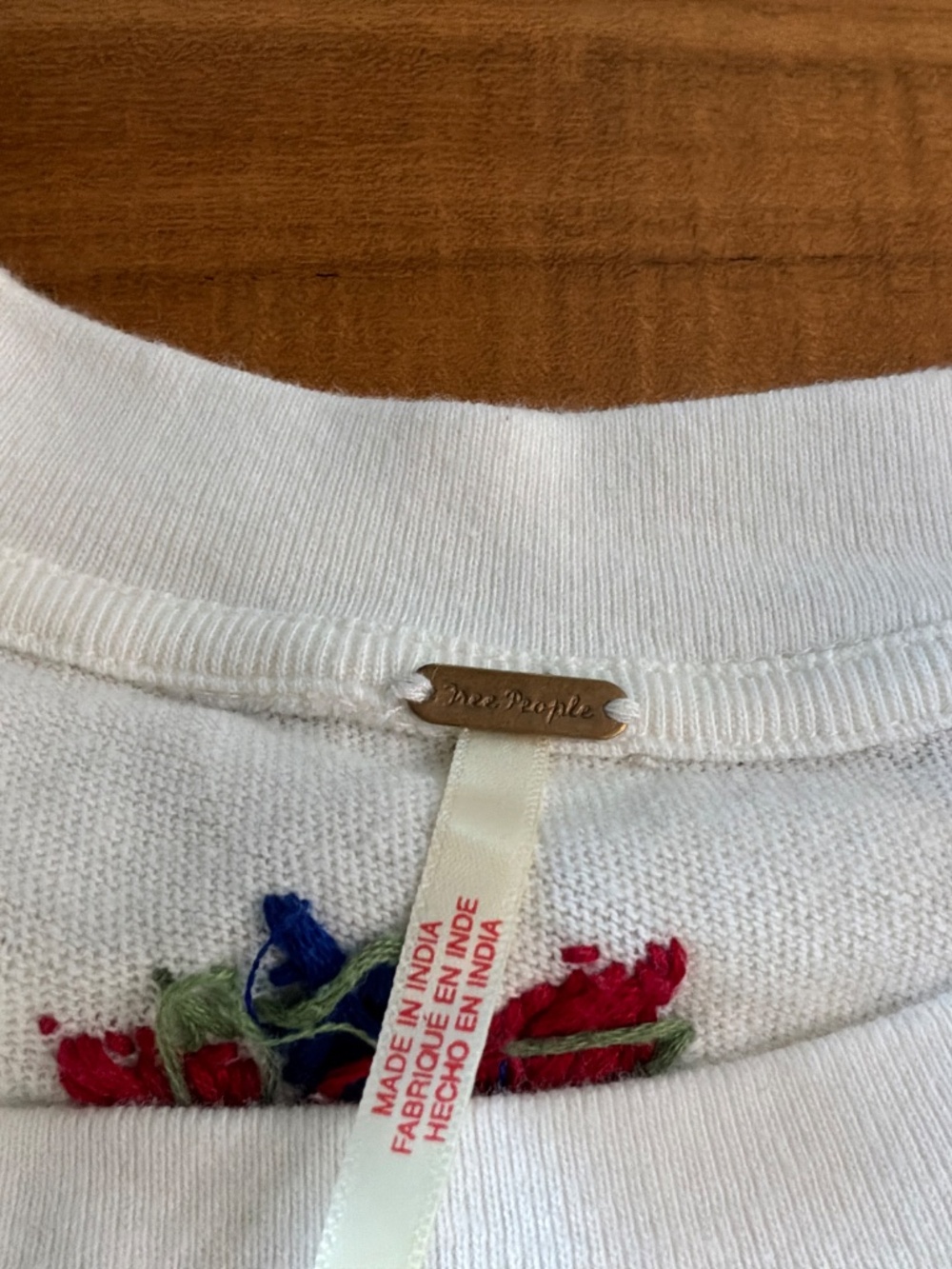 FREE PEOPLE EMBROIDERED TEE - Picture 7 of 7